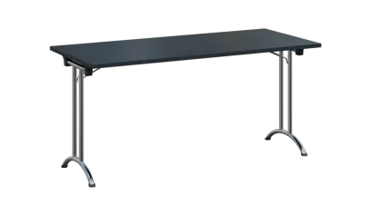 SLC 160 chrom skládací jednací stůl 1600x700, deska 25 mm, podnož chrom, deska antracit